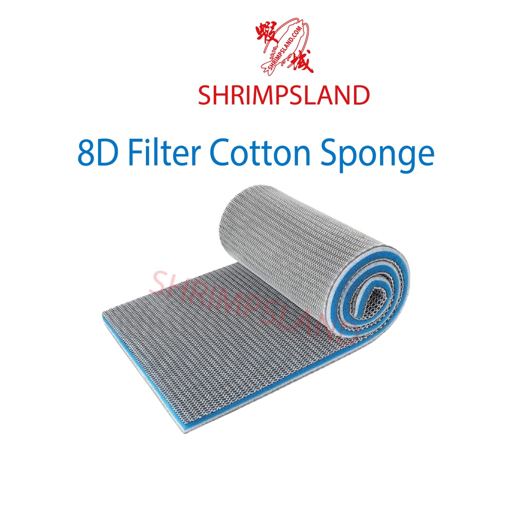 [SHRIMPSLAND] Aquarium 8D 8 Layers Biosponge Fish Tank Filter Wool