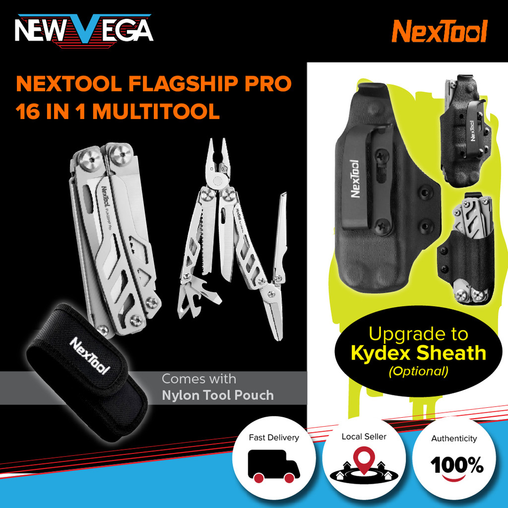 NexTool NE20203 Flagship Pro 16-IN-1 Multi-functional EDC Wrench Pliers ...