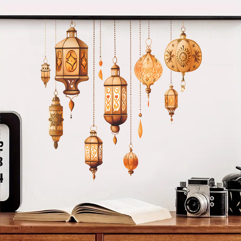 2025 Hari Raya Decorations PVC Wallpaper Sticker for Bedroom Living ...