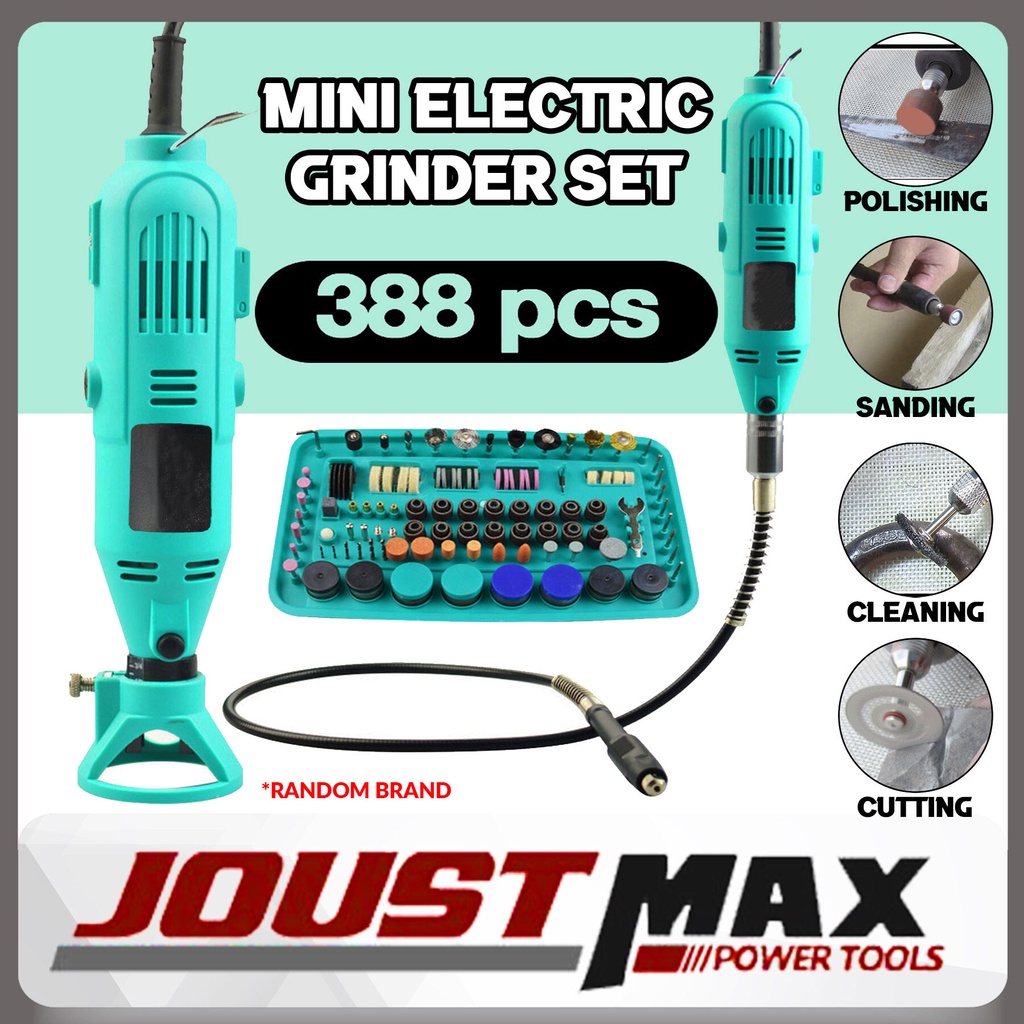 388Pcs Mini Electric Die Grinder Drill Set Tool Variable Rotary Speed ...