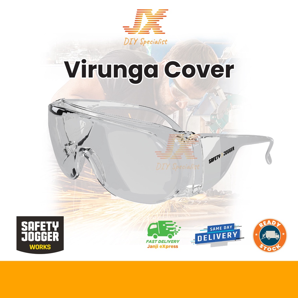 SAFETY JOGGER Virunga Cover Safety Glasses Scratch Resistant Goggle ...