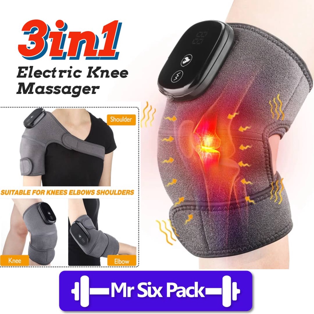 3 in 1 Electric Knee Massager Leg Joint Heating Pad Vibration Massage ...