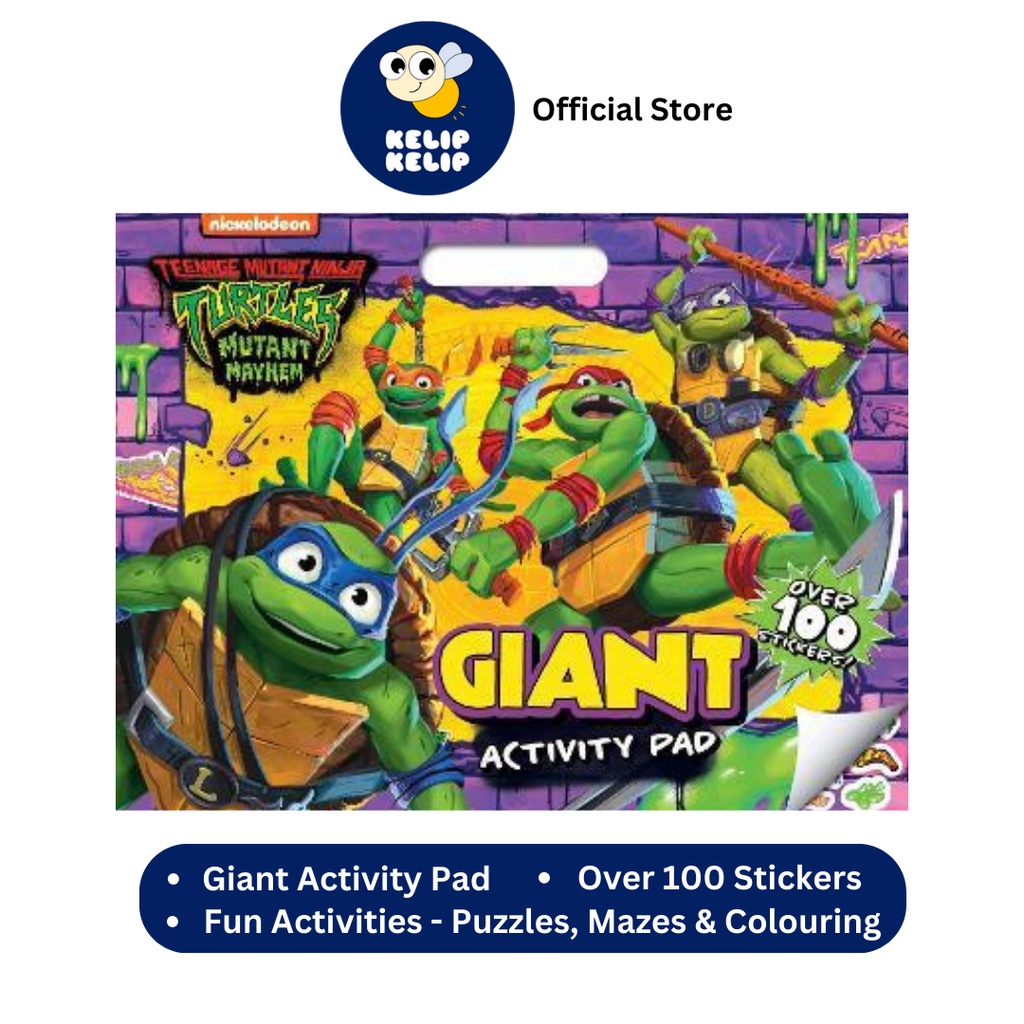 Teenage Mutant Ninja Turtles Giant Activity Pad For Kids With Puzzles ...