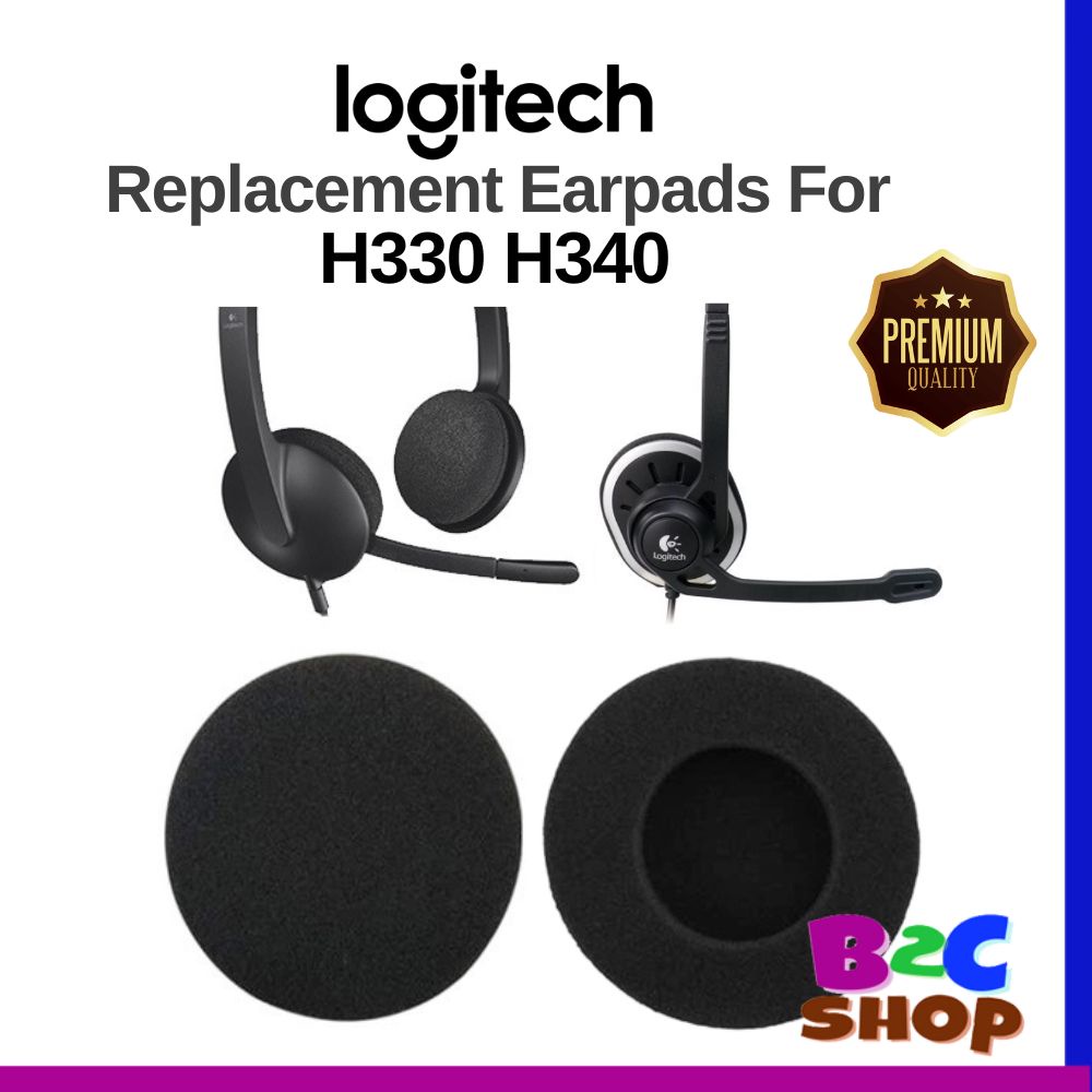 🔥𝗥𝗘𝗔𝗗𝗬 𝗦𝗧𝗢𝗖𝗞🔥 2 Pairs Logitech H330 / H340 Replacement Soft Foam Earpads Cushion Earpad