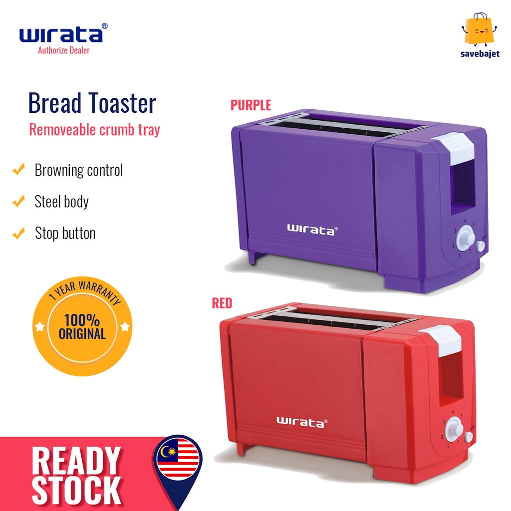 Wirata Pembakar Roti 2 Keping Bread Toaster 2 Slice ET-10 ET10 | Shopee ...