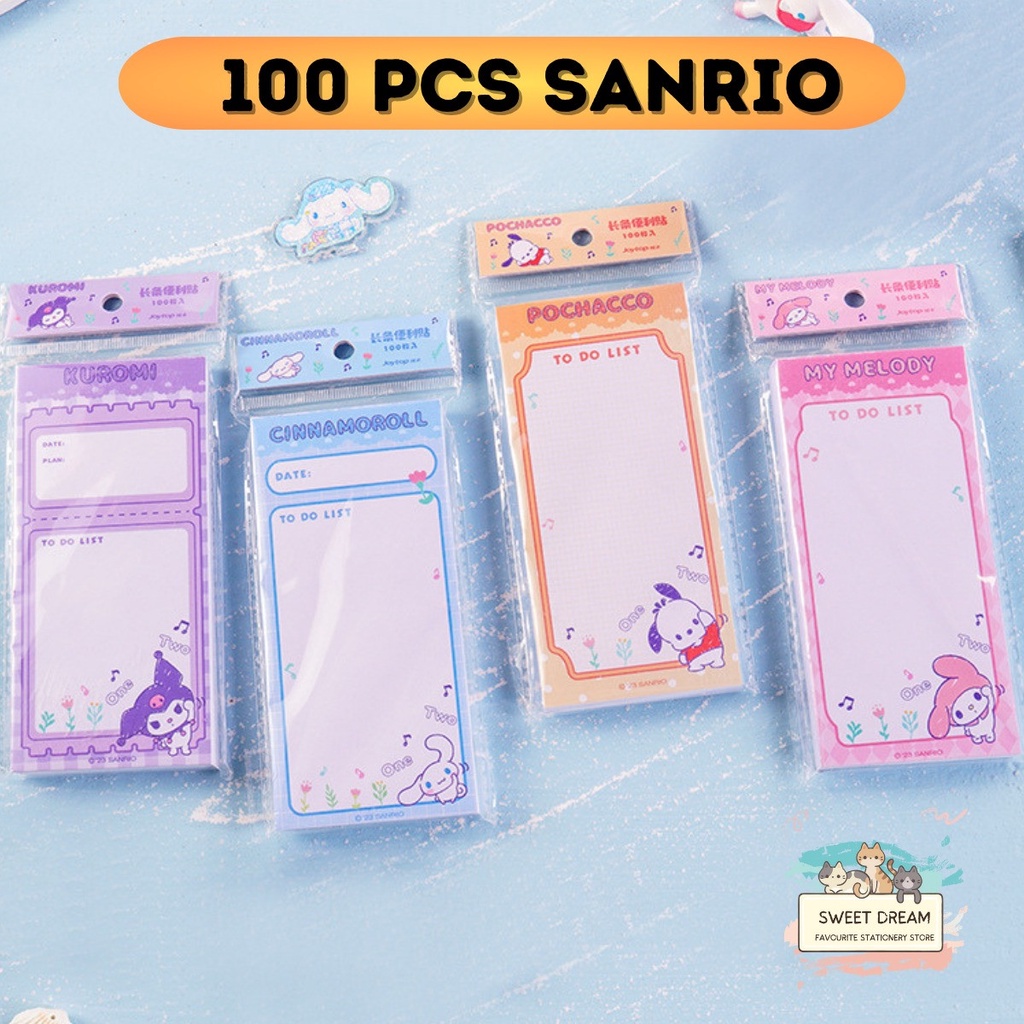 100 Pieces Joytop Sanrio Memo Pad To do List Daily Weekly Planner ...