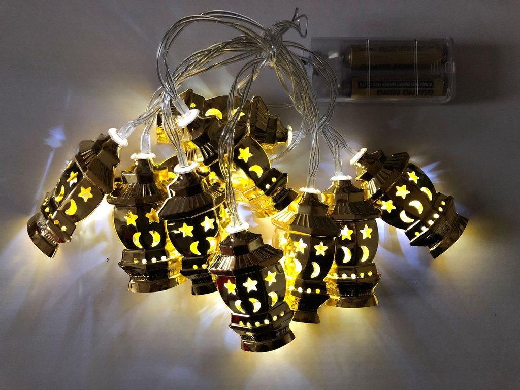 Raya 2025 LED Lights String Raya Lights Ramadhan Star Moon Battery ...