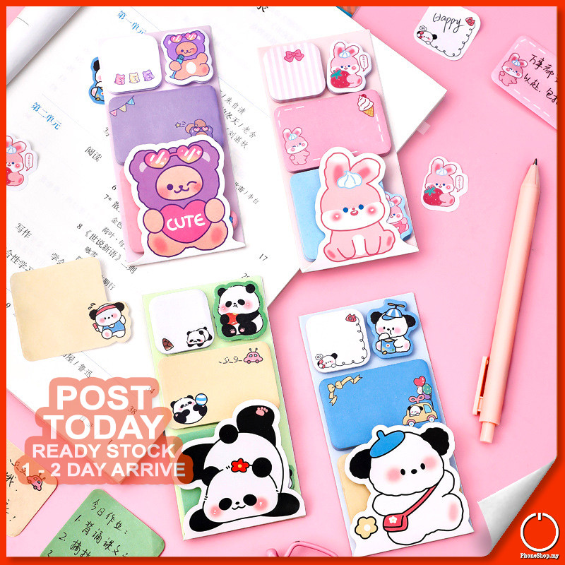 𝐆𝐑𝐄𝐀𝐓 𝐑𝐄𝐌𝐈𝐍𝐃𝐄𝐑 Cartoon Animal Sticky Note Combination Set Cute Memo Pad ...
