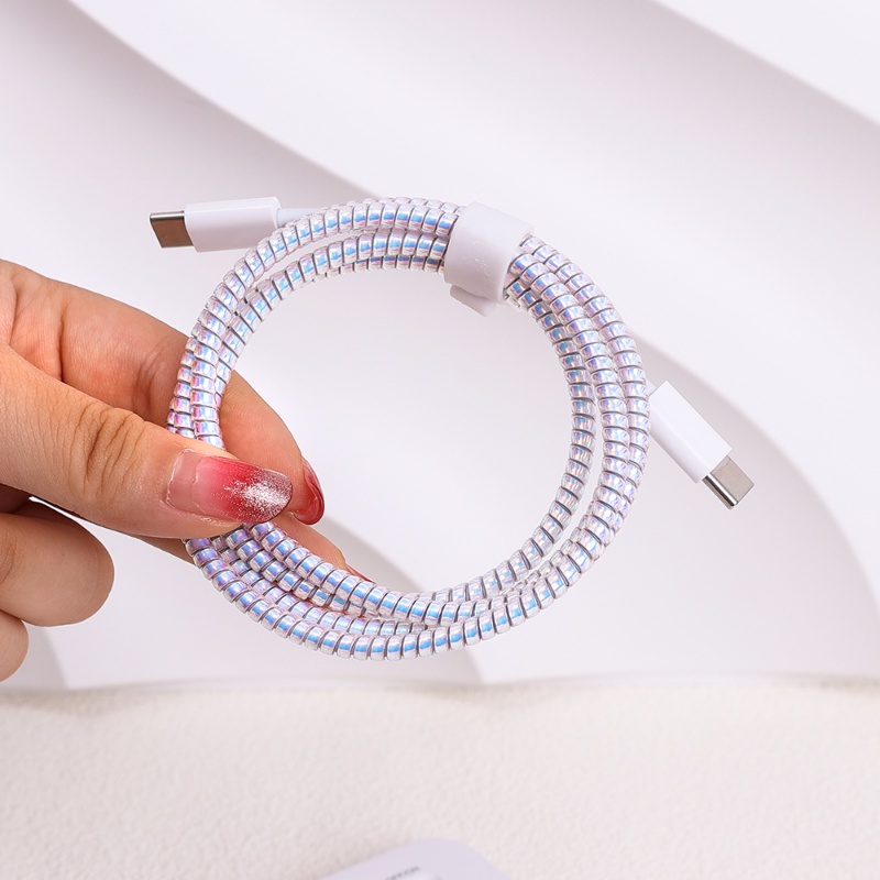 1.4m/1.6m Rainbow Laser USB Charging Data Cable Sleeve / Universal Data ...