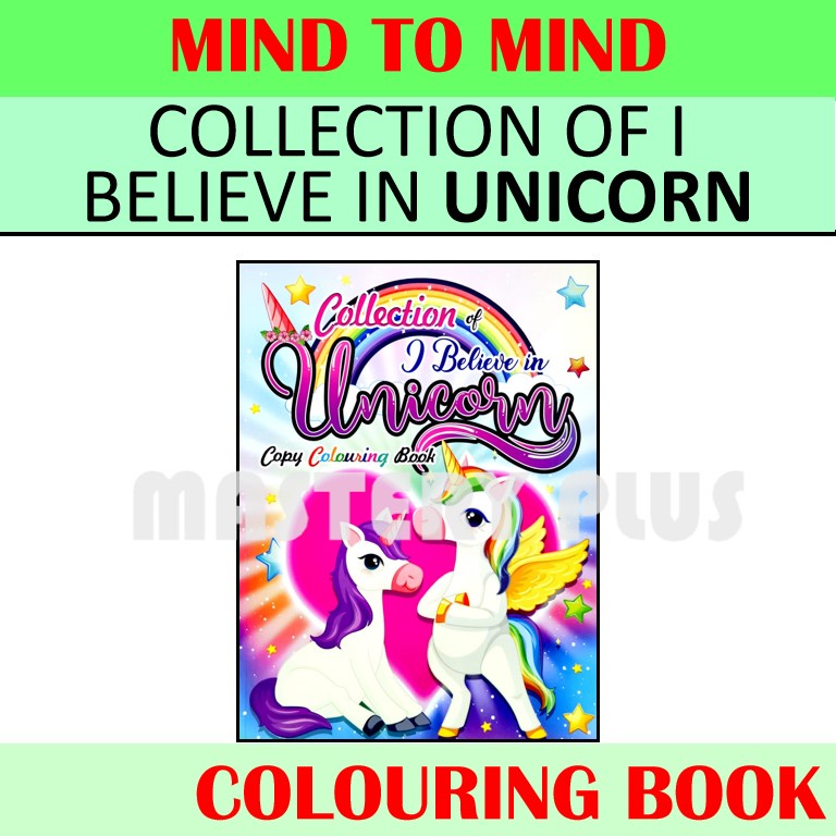 COLLECTION OF I BELIEVE IN UNICORN COPY COLOURING BOOK BUKU BERWARNA ...