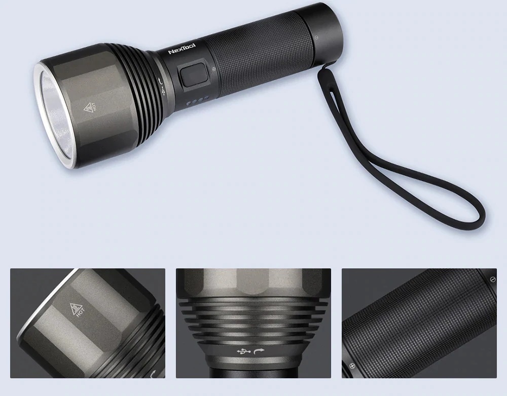 Nextool Mi Youpin Torchlight Flashlight IPX7 Type C 2000lm 380m XPH50.2 ...