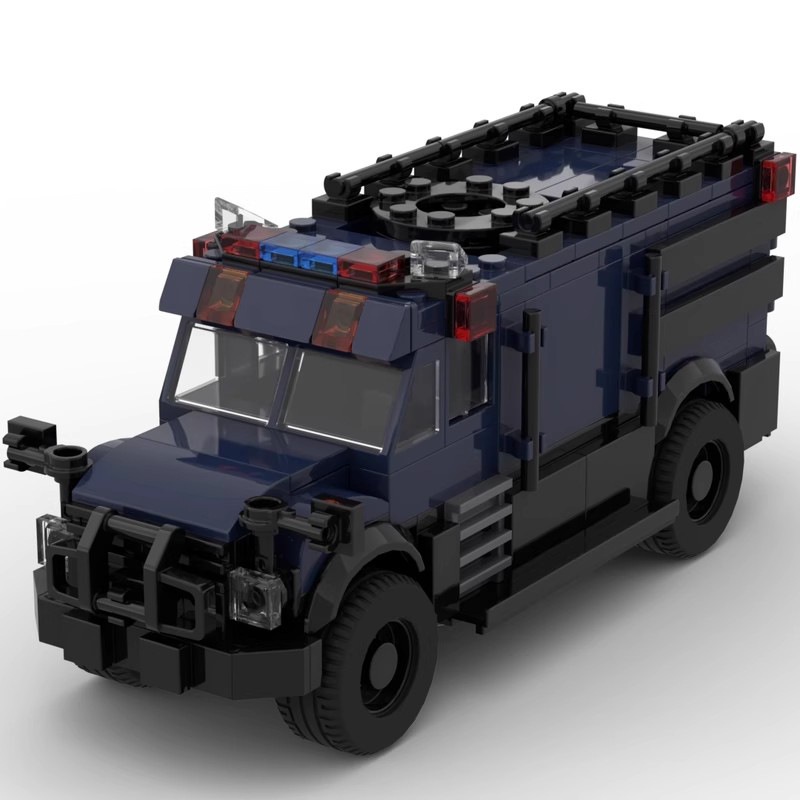 MOC City Police Swat Van Speed Champions Super Cars Building Blocks ...