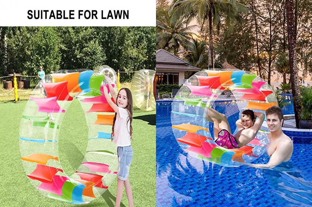 Safe Pool Float Floating Row Fun Giant Inflatable Water Wheel Pool ...
