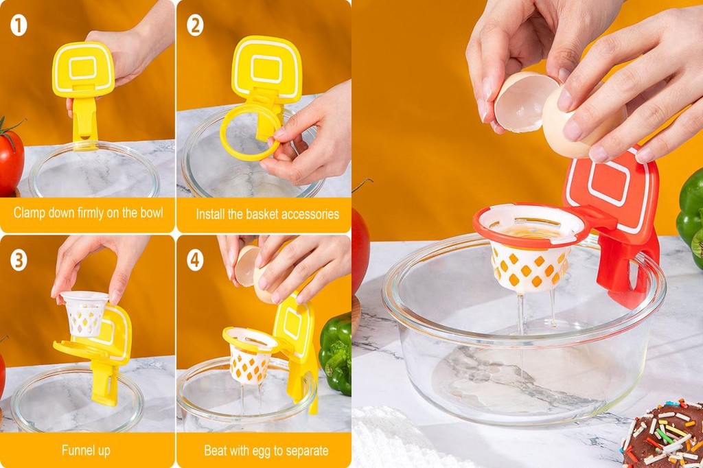 SAL Plastic Egg Separator Basketball Basket Shape Egg White Separator ...