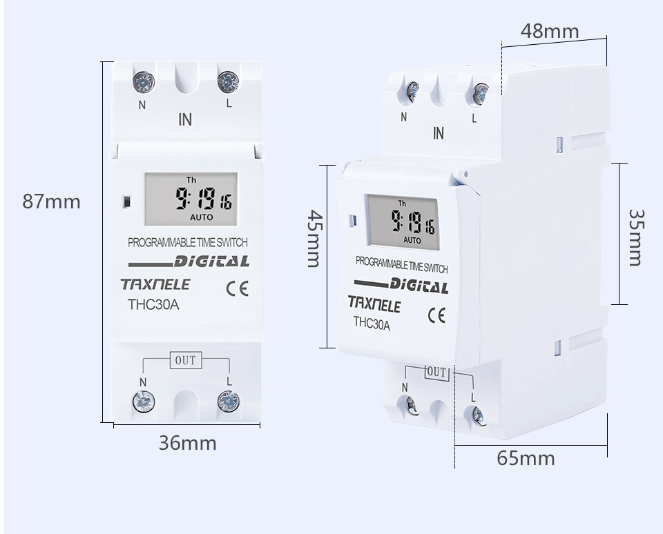 Weekly 7 Days Programmable Digital Timer Switch THC-30A Relay Timer ...