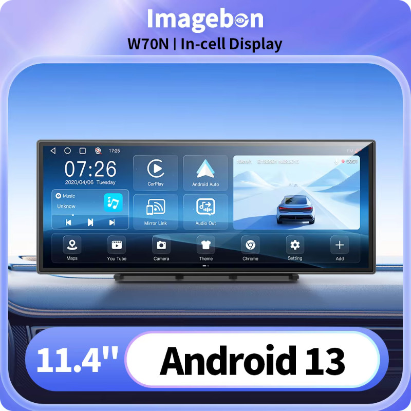 Imagebon Android 13 Rearview Mirror Camera Wireless CarPlay Android ...
