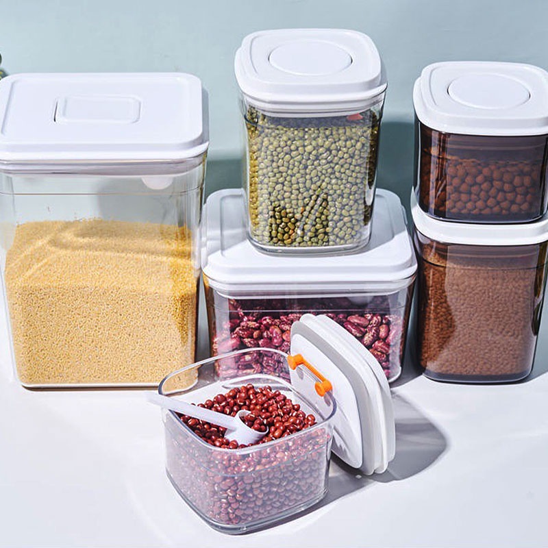 Extra Airtight Food Storage Container Stackable Transparent Vacuum