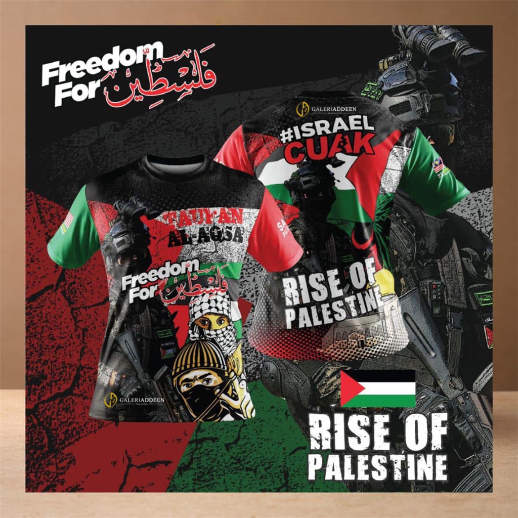 【Ready Stock】BAJU PALESTINE LENGAN PENDEK LENGAN PANJANG MUSLIMAH KIDS