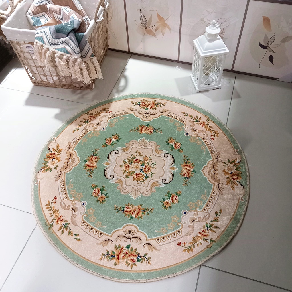 Romantika Cosy Round Carpet 90cm*90cm Crystal velvet Fabric, soft ...
