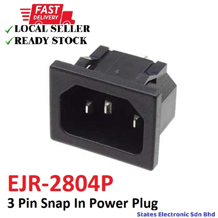 EJR-2804P 3 Pin Snap In Power Plug | Shopee Malaysia