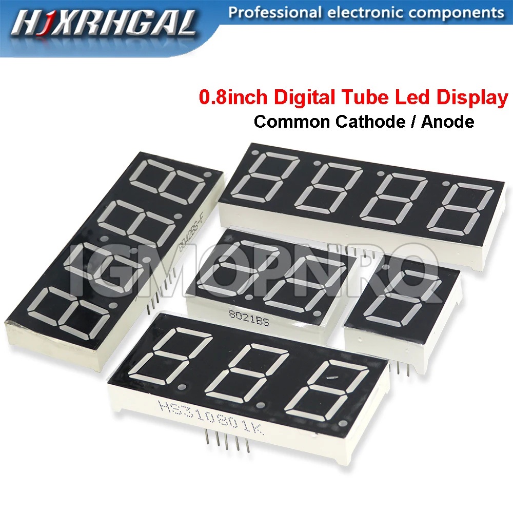 4-Digit Digital Tube TM1637 | 0,56 Zoll 7-Segment LED Anzeige Gelb - 4 Stück Set