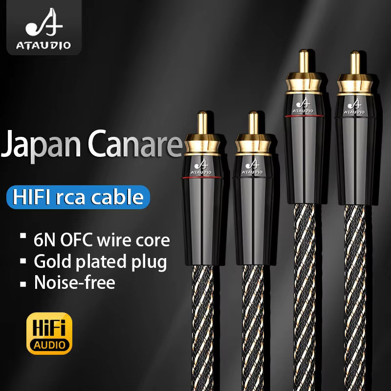 HIFI stereo RCA Audio Cable 6N OFC Male to Male 2RCA to 2RCA Audio ...