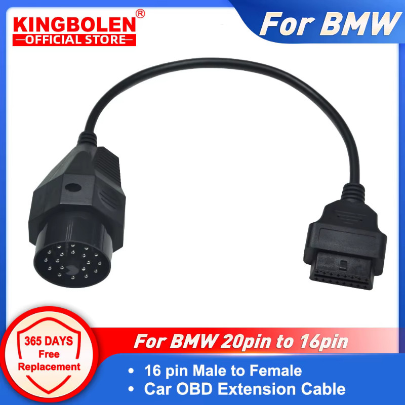 Car OBD Extension Cable OBD II Adapter for BMW 20 pin to OBD2 16 PIN ...