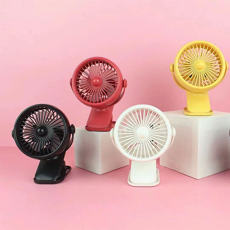 Rechargeable 720° Rotatable Mini Clip Fan 3 Speed Modes Desktop Air Cooler Baby Stroller Cooling