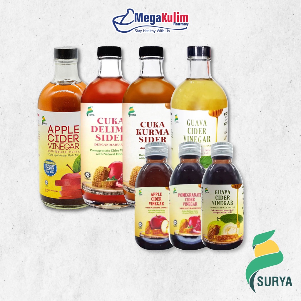Surya Cider Vinegar 150mL / 450mL (Apple / Pomegranate / Dates / Guava