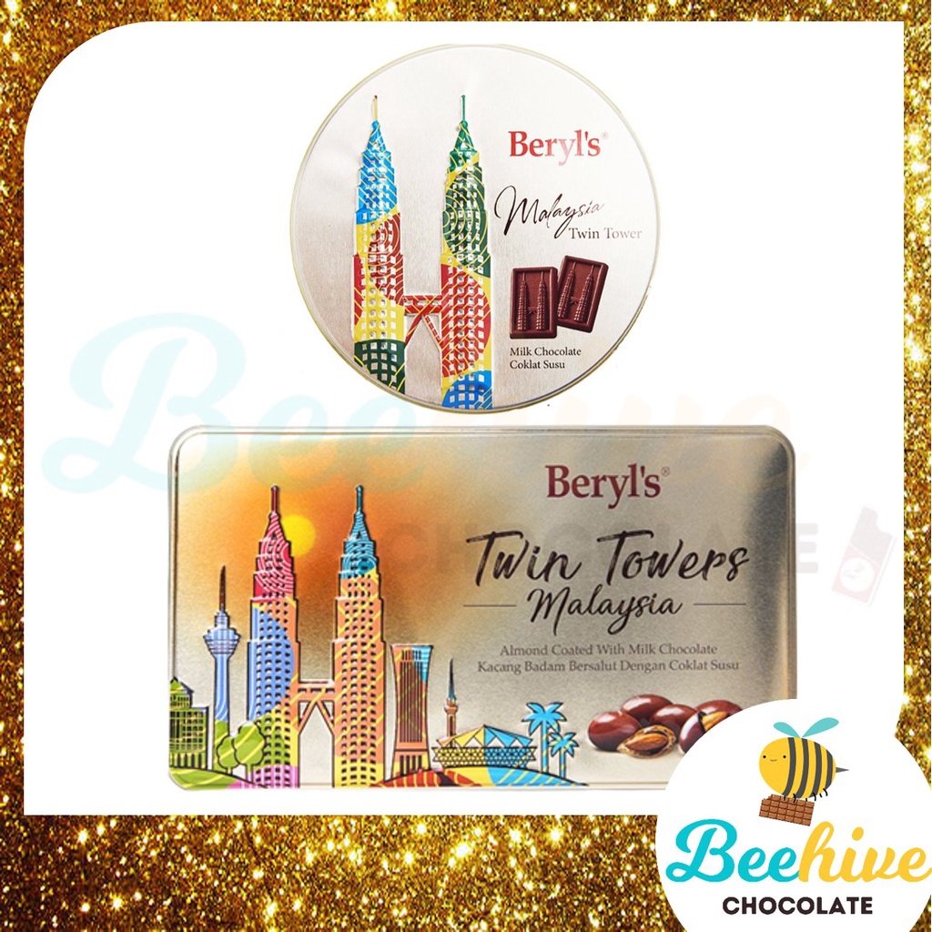 Beryls Tin Malaysia Twin Towers Milk Chocolate 80g-180g | Shopee Malaysia