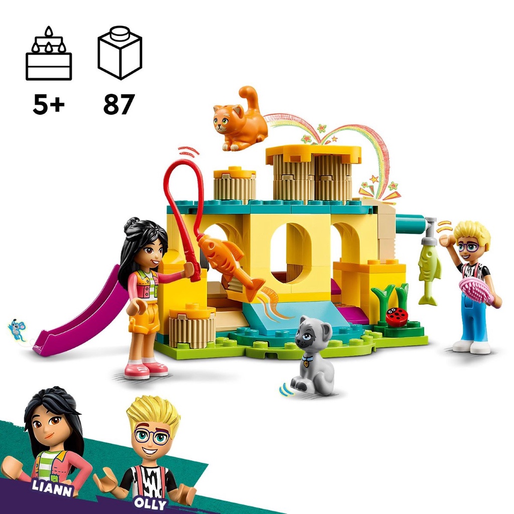 LEGO 42612 Friends Cat Playground Adventure Building Toy Set (87 Pieces ...
