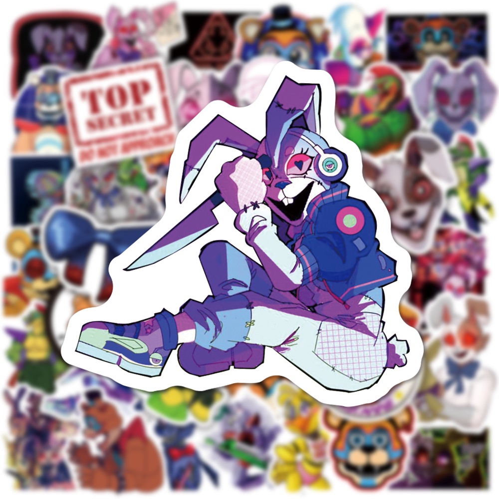 Five Nights at Freddy's Stickers Horror Fnaf Stickers Freddy Foxy ...