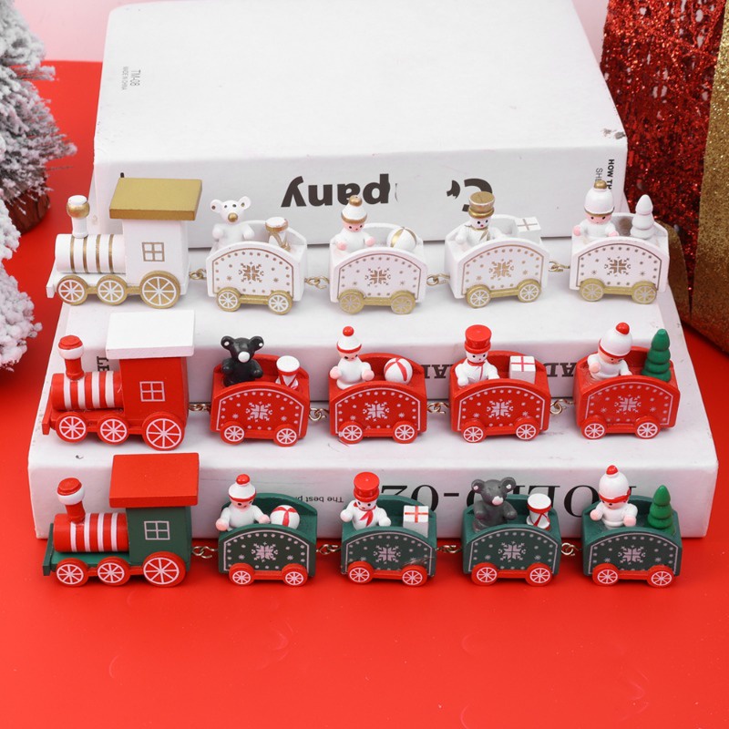 [ Featured ] Cute Mini Carriage Trains Toys / Christmas Wood Train ...