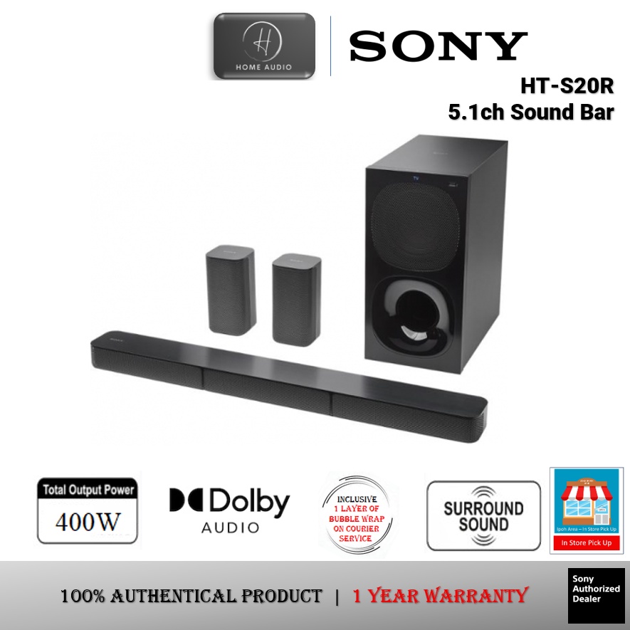 Sony Soundbar with Subwoofer HTS20R 5.1ch Home Cinema Sound Bar