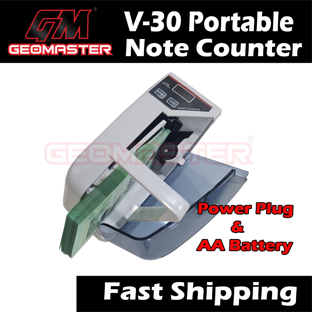 Geomaster V-30 Portable Mini Cash Count Money Currency Counter Counting ...
