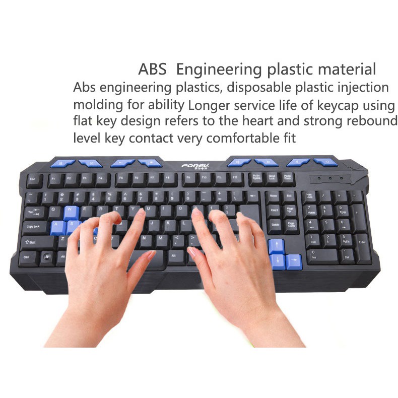 AO Home Forev FV-3300S Wired Keyboard Silent Button Computer Laptop PC ...