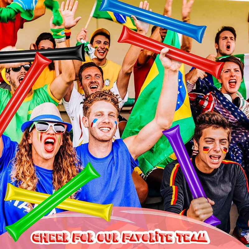 Sports Match Cheering Atmosphere Inflatable Balloon Sticks / Reusable ...