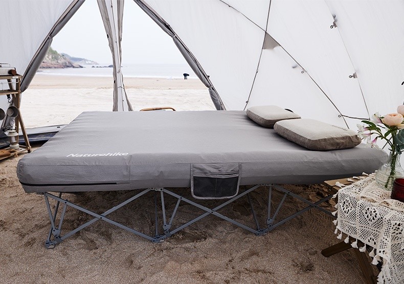 Naturehike Foldable Double Bed Rack Frame Outdoor Camping Sleeping Cot ...