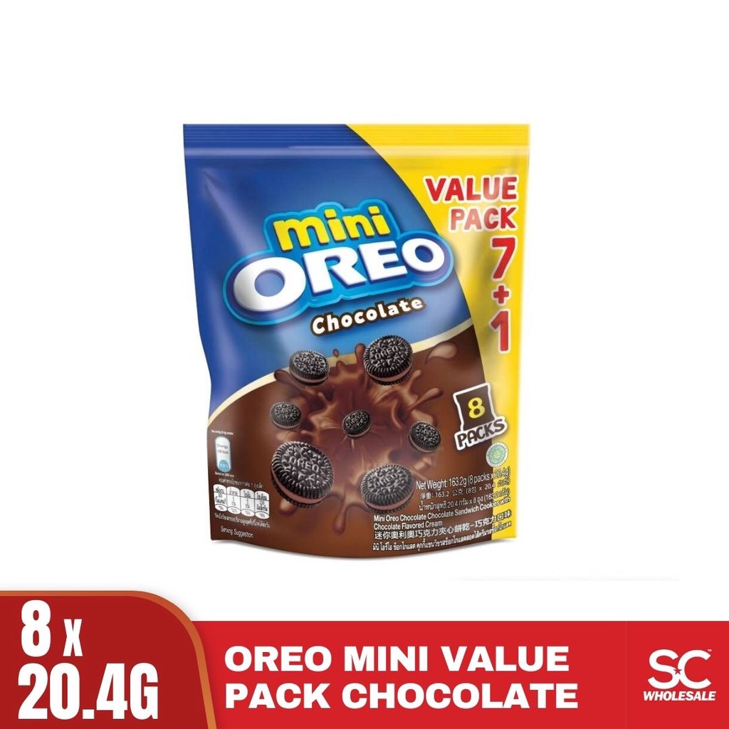 Mini Oreo Chocolate Sandwich Cookies Value Pack 163.2g | Shopee Malaysia