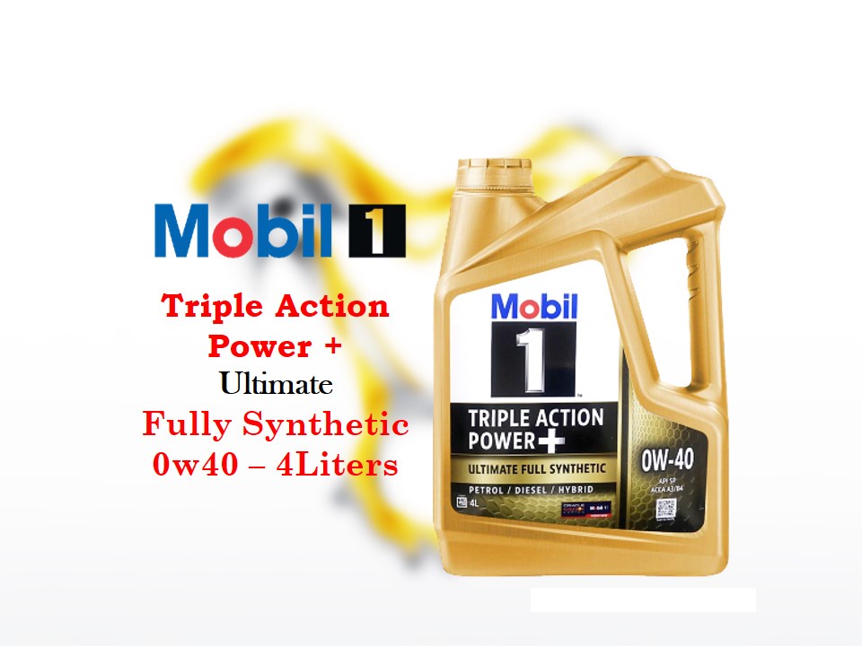 MOBIL 1 - 0w40 API-SP Fully Synthetic Engine Oil 4Liter 0w-40 API SP ...