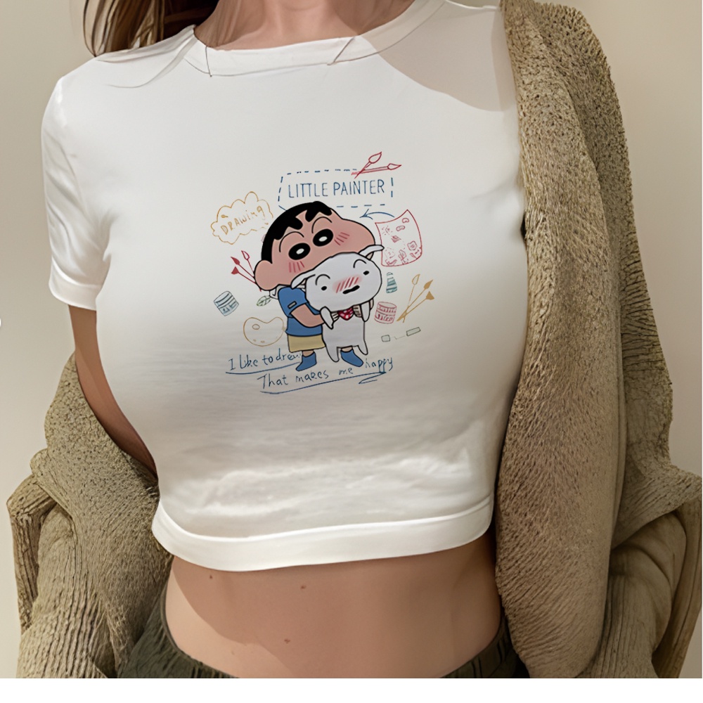 Pyon-chan Embroidered Crop Top