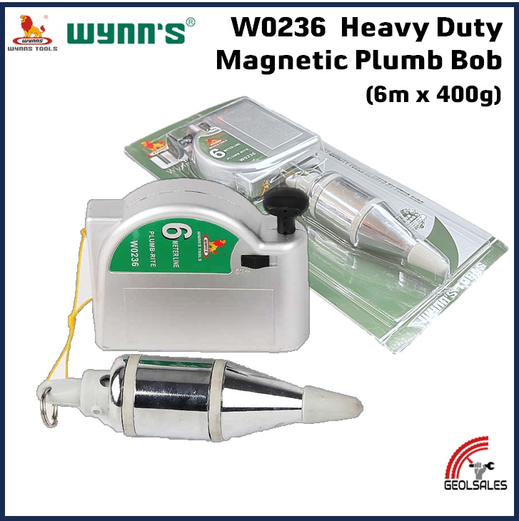 Wynns W0236 Heavy Duty Plumb Bob (6m x 400g) For Door Frame