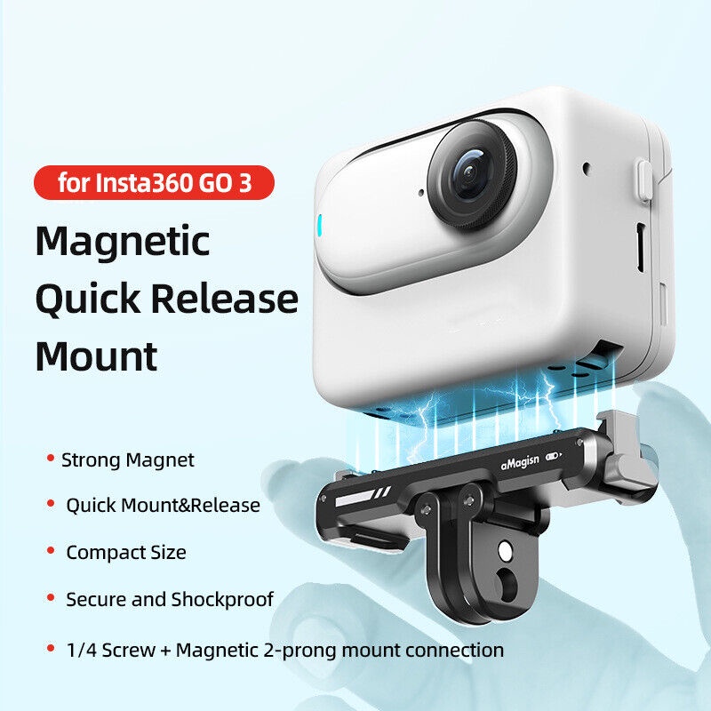 AMAGISN Magnetic Quick Release Mount for Insta360 GO 3/GO 3S | Shopee ...