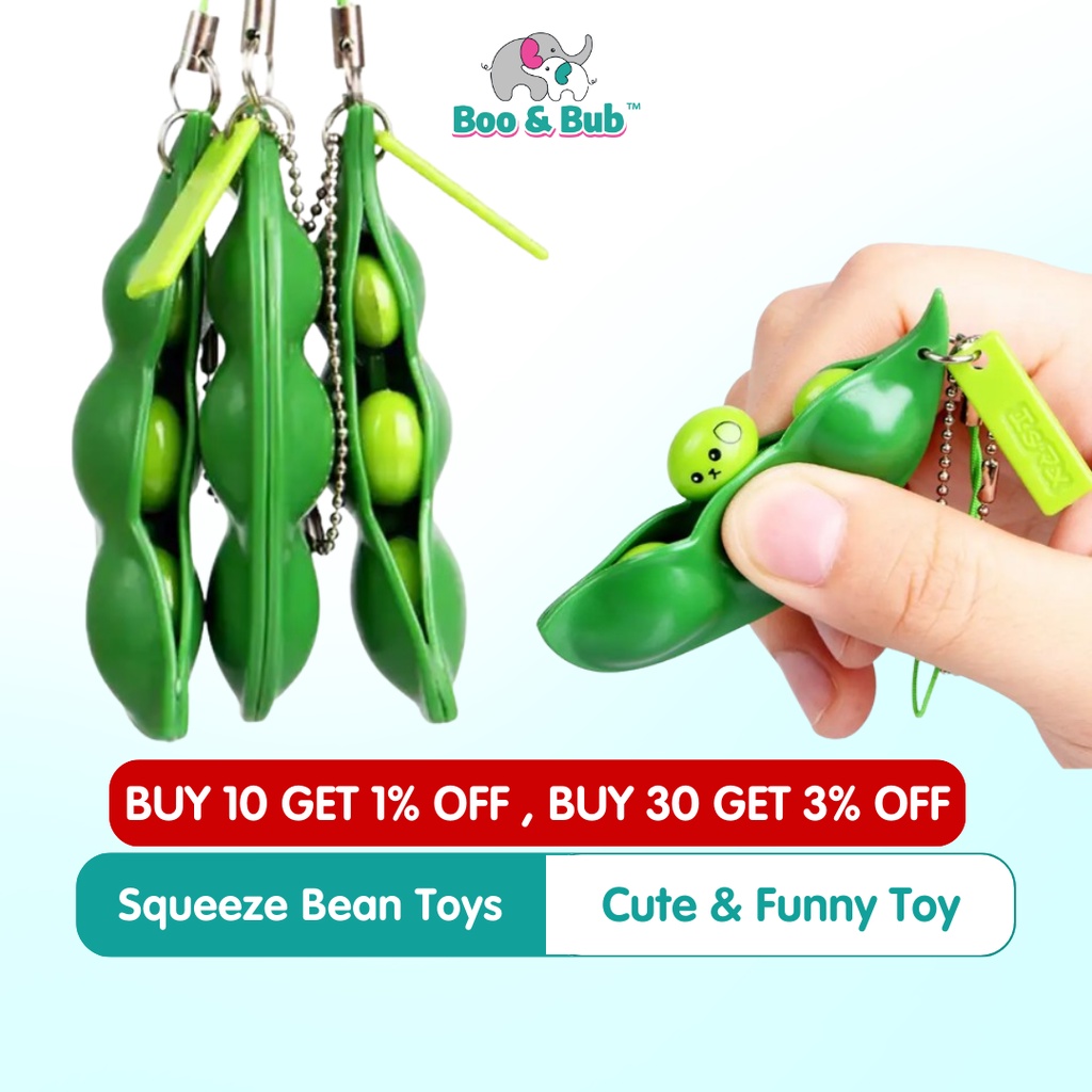 Squeeze Beans Toy | Mini Cute Squishy Edamame Toy Anti stress Ball ...