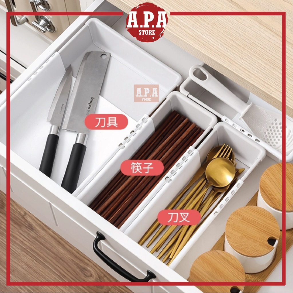 APA Expandable Storage Drawer Organizer Adjustable Divider Kitchen ...