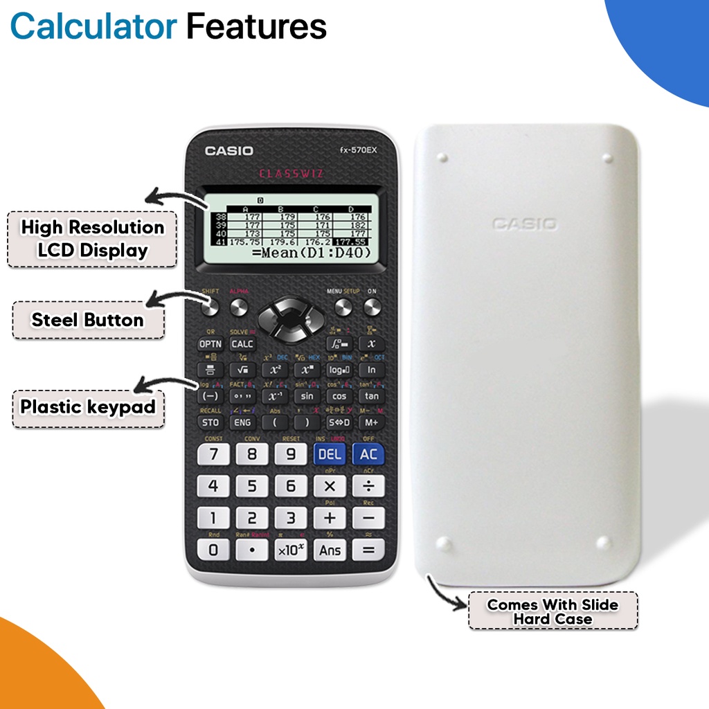 ORIGINAL Casio FX 570EX Scientific Calculator Classwiz Counting Equipment School PCS Kalkulator Saintifik Matematik Shopee Malaysia