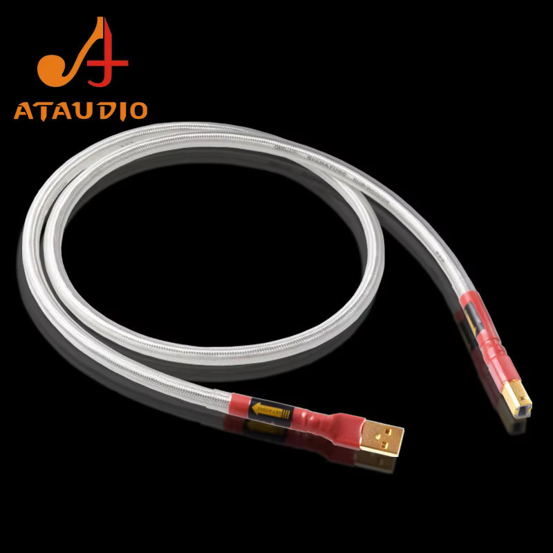 Ataudio Silver Plated Qed Hifi Usb Cable High Quality Type A To B Dac