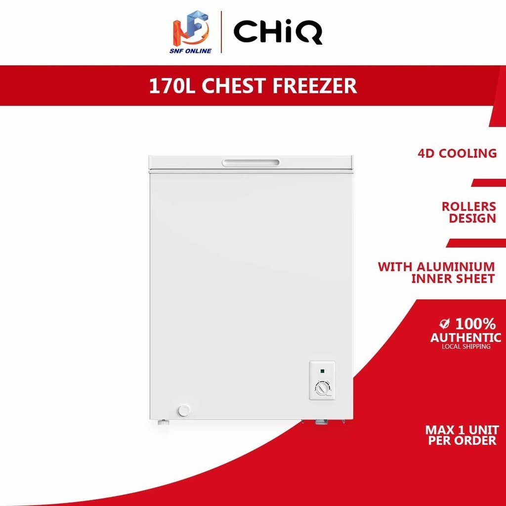 CHiQ Chest Freezer (170L) CCF142 Shopee Malaysia