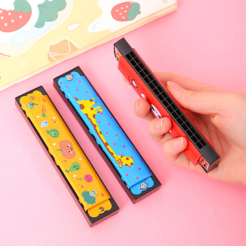 SayYes Toy Children Cute Cartoon Mini Wooden Harmonica Music Instrument ...