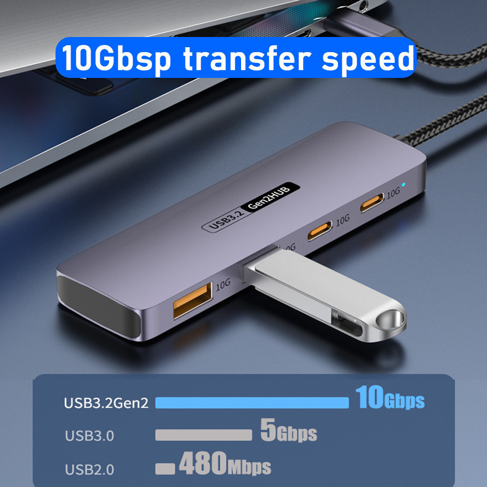 HUB USB C HUB 10Gbps Type-C 3.2 GEN 2 Adapter USB C To USB 2A/2C ...